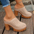 summer new arrival: plus-size women's heeled slippers for cross-border e-commerce. sizes 35-43 available. wholesale options available. dropshipping to  and