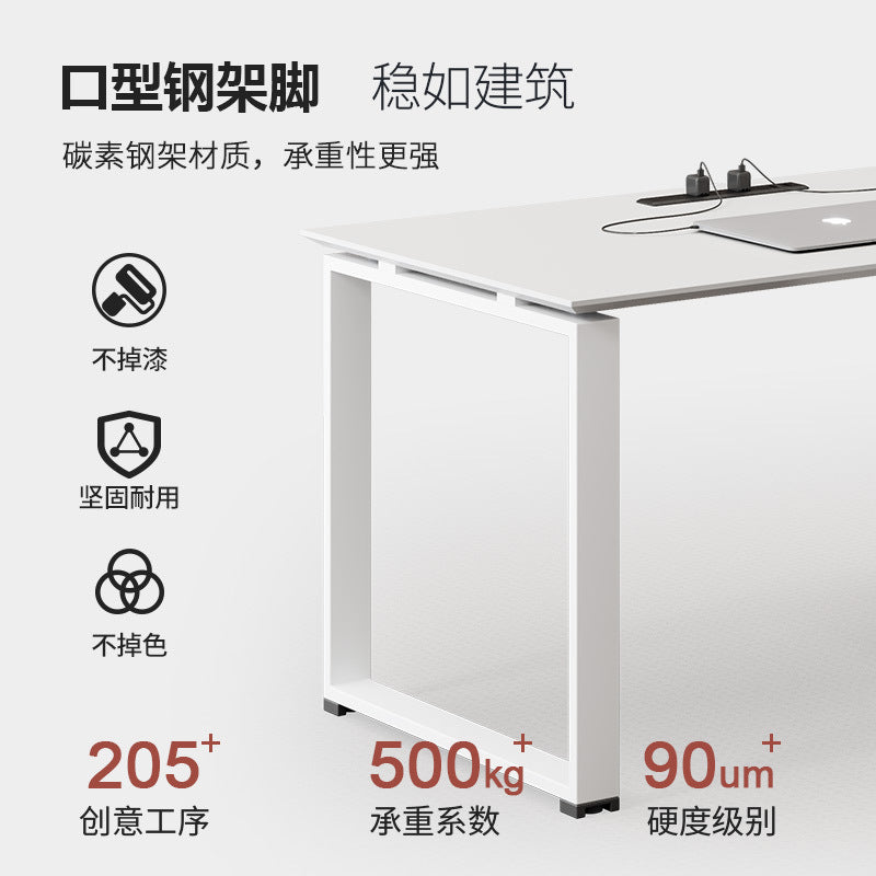 Saint li office desk and chair set - minimalist modern computer desk with partition, staff booth, office furniture