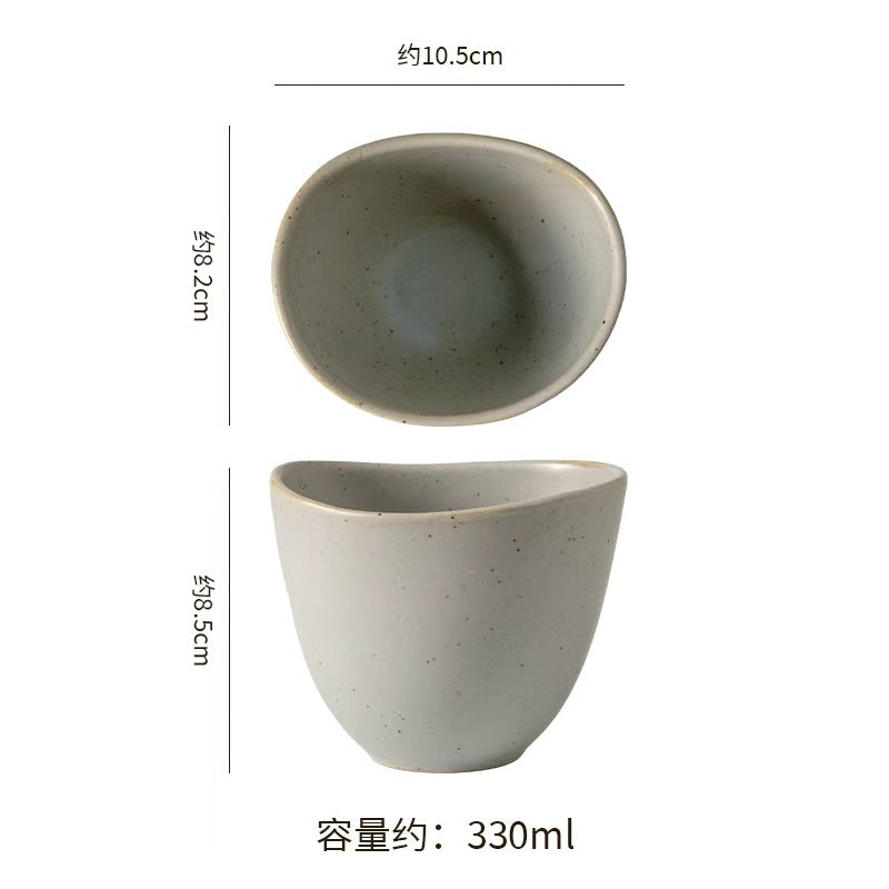 Vintage irregular high-end bowls, plates, and dishes - restaurant, hotel, and home tableware - unique dinnerware for serving dishes, desserts, rice bowls, and plating
