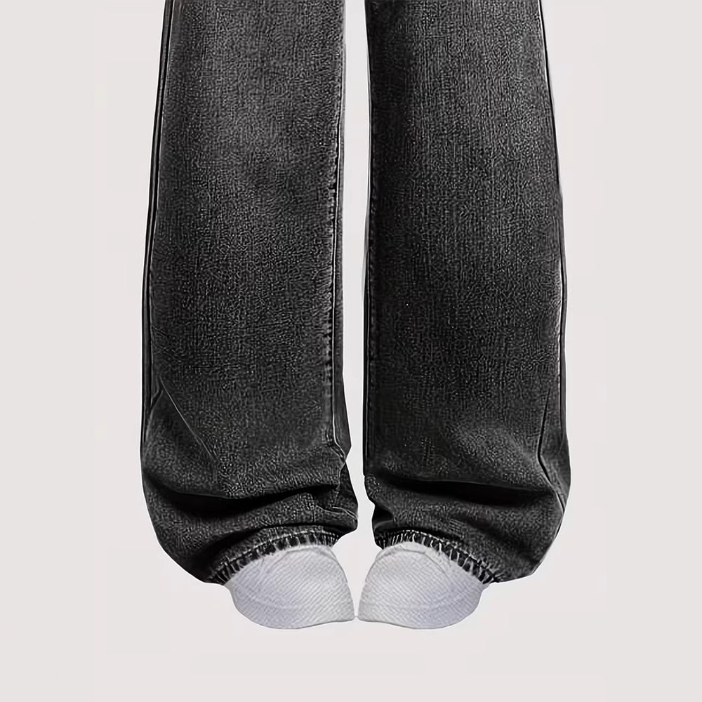 independent station teen girls' jeans - new loose fit straight leg casual pants