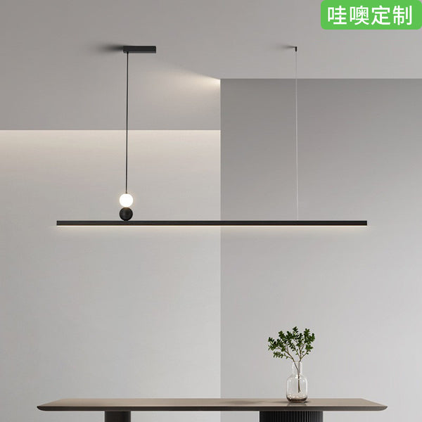 [Wow] Intelligent one-word geometric meal chandelier minimalist art restaurant personalized bar LED minimalist table light