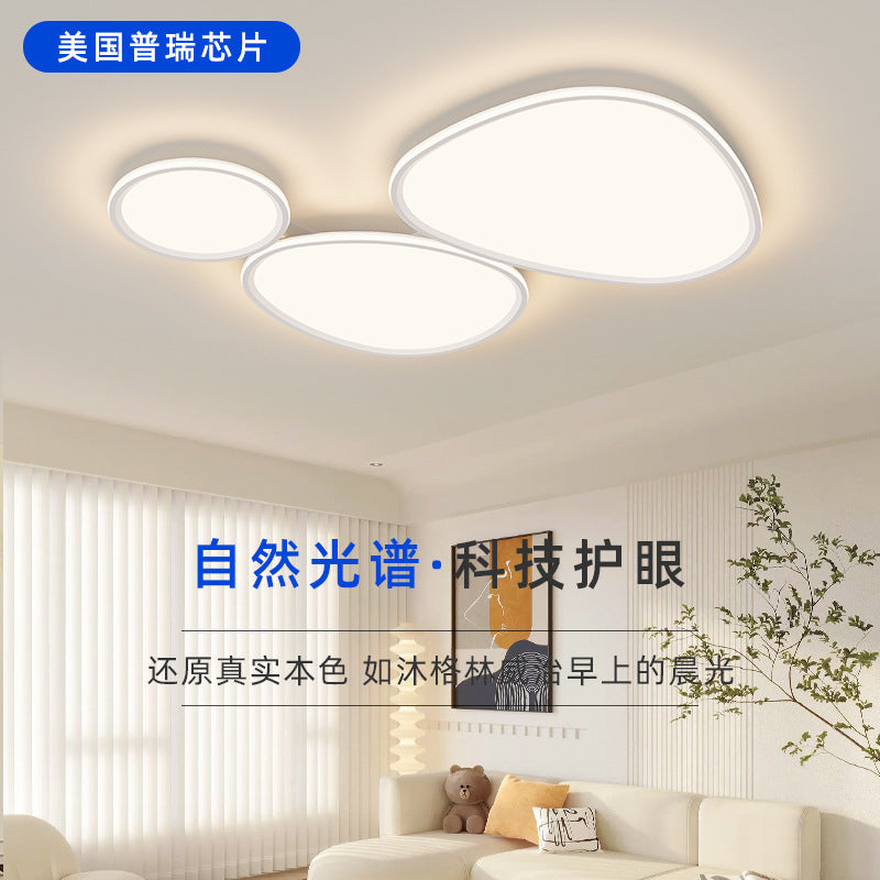 Full Spectrum Cloud Light Eye Protection Living Room Light Main Light Pebble Ceiling Light Modern Simple Zhongshan Lighting 2025 New