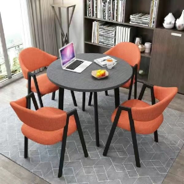 A brief discussion on table and chair combination coffee shop milk tea shop round table office casual small apartment dining table scandinavianfor home