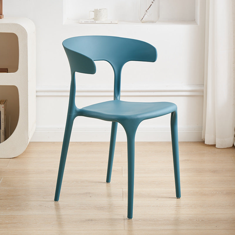 Scandinaviancasual modern thickened plastic chair for home dining table and chairs stackable back chair stool desk horn chair