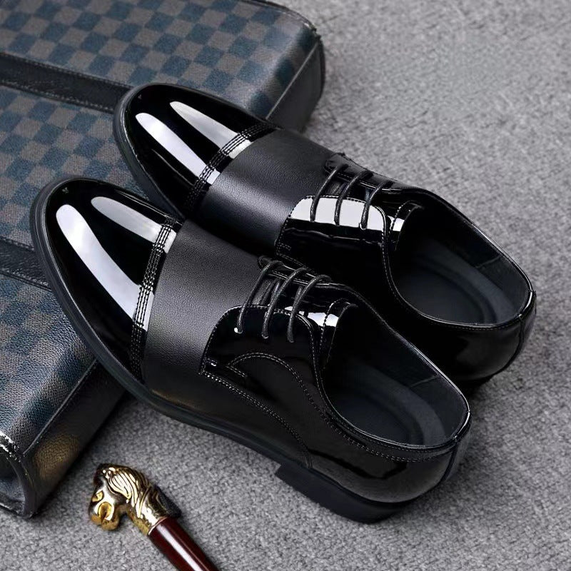 Spring/summer new men's leather shoes - versatile korean style, british fashion, trendy business casual lace-up shoes - dropshipping available