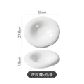 Scandinaviancasual style pure white ceramic salad bowl for home cold dish western food plate hotel business ceramic dessert pasta bowl
