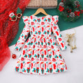 Girls' dress for toddlers and young children, all-over print long sleeve dress