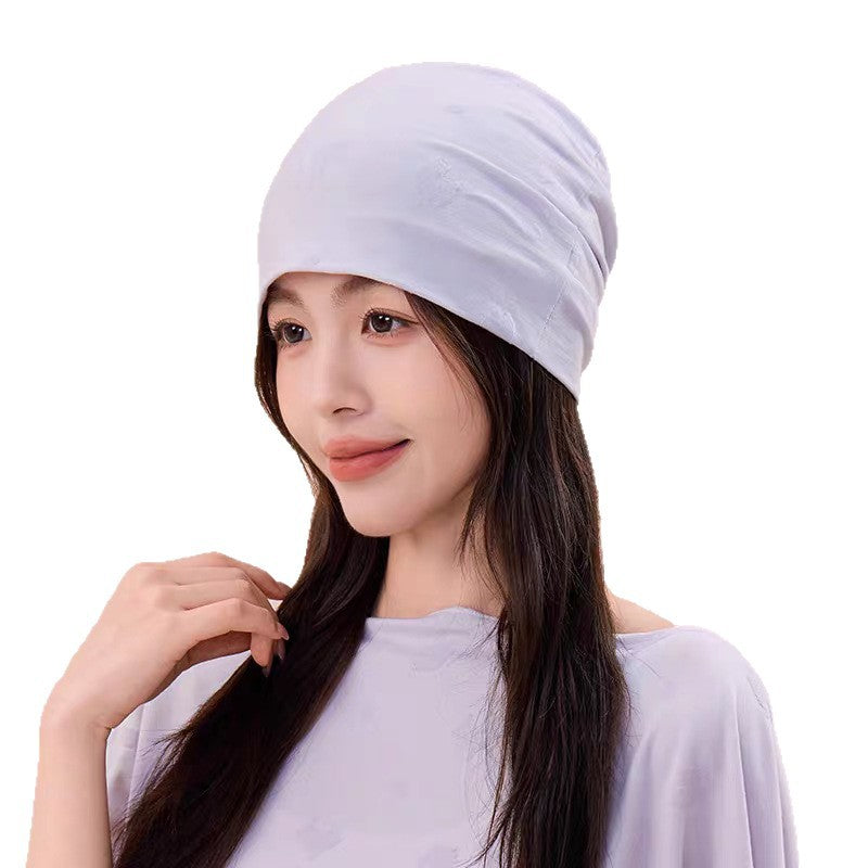 【jacquard cotton】summer thin postpartum hat - moisture-wicking, breathable, head protection, large head circumference, sleep cap, windproof