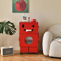 Minimalist creative art robot mobile side table - glossy, skin-touch finish - living room sofa table, bedside nightstand, storage & decorative cabinet