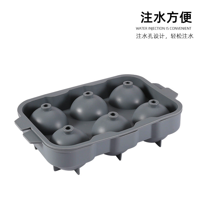 Custom ice cube molds - 6-cavity round ice tray, silicone 4-hole ice ball mold, ice cube box, various silicone ice trays