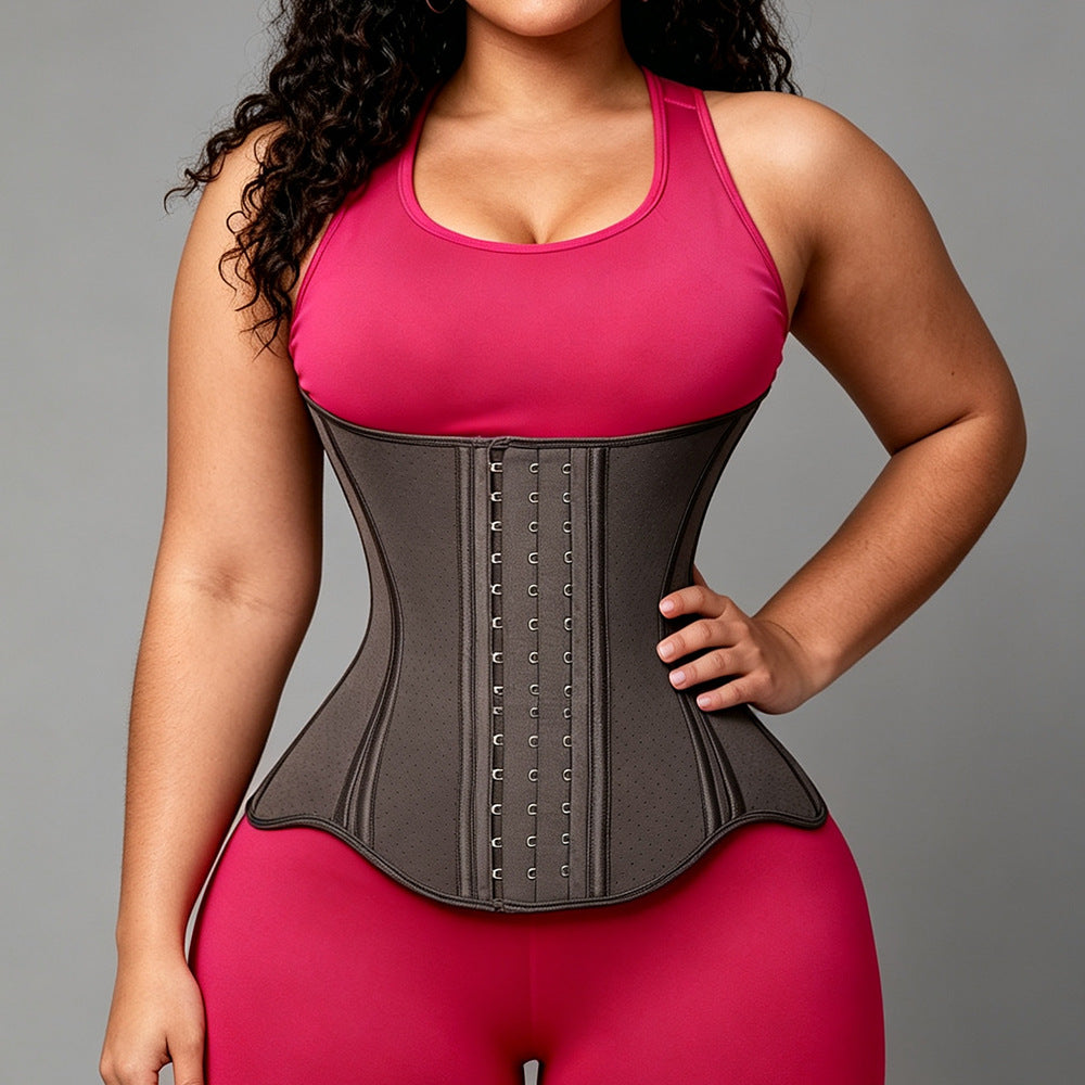 European and american cross-border latex long waistband abdominal belt waist shaping belt body manager corset shaping girdle