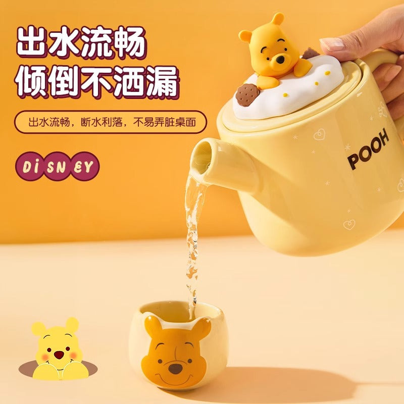 Winnie the pooh tea infuser set - ceramic tea set, cute tea set gift box, teapot and cup complete set