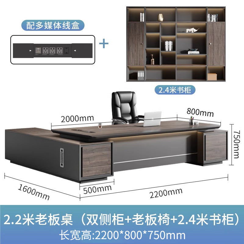 Saint li office desk - luxurious executive office desk and chair set - minimalist modern ceo desk - cross-border e-commerce