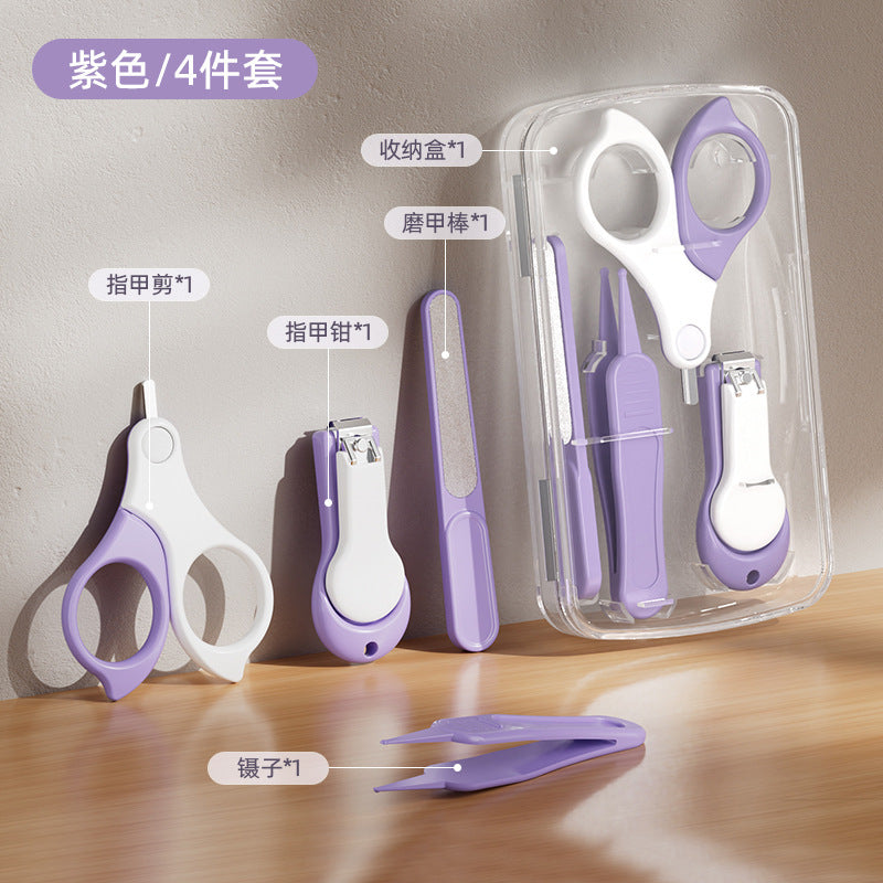 Baby nail clipper set - newborn & infant nail clippers with nail file - anti-pinching safety design