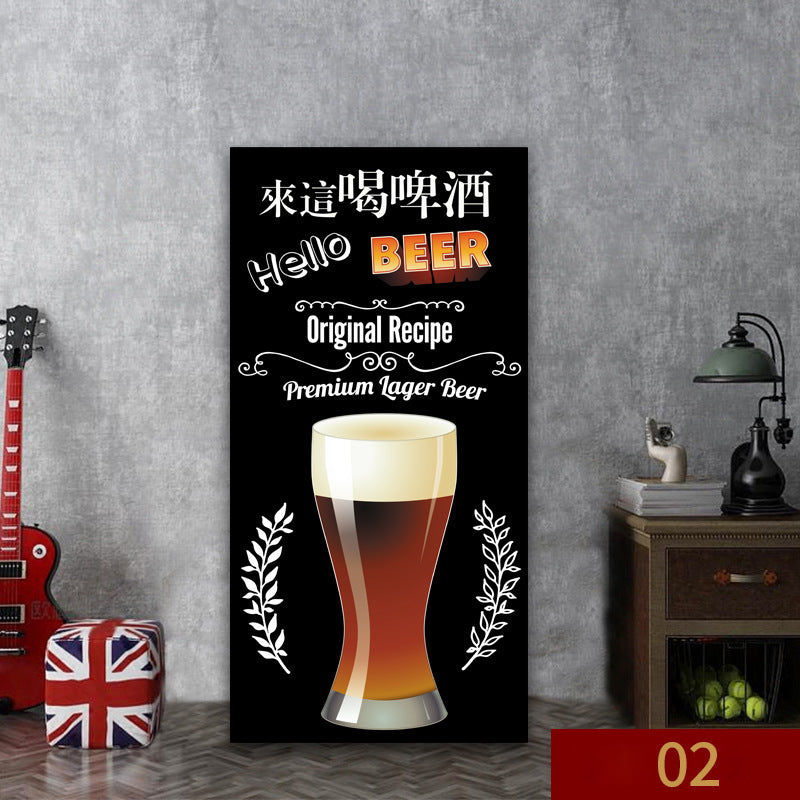 Bar wall decoration painting leisure bar pub box mural industrial style background wall beer KTV hanging painting