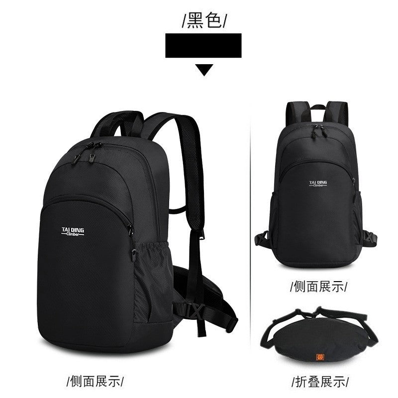 New backpack, portable female mountaineering outdoor sports travel bag, cycling large-capacity folding set, fanny pack.