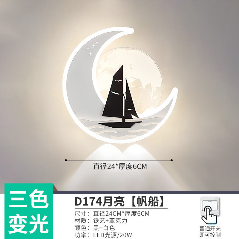 The whole network low-cost led corridor aisle entrance light new Nordic stairs balcony bedroom bedside background wall wall lamp