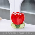 Tulip flower makeup brush holder office pen holder - trendy ins style bedroom decor desktop organizer