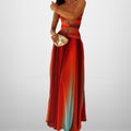 cross-border e-commerce women's fashion: new european and american summer styles - sexy bandeau cutout vacation dress