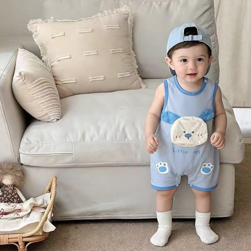 Summer new sleeveless baby clothes infant rompers newborn cartoon super cute outing outfit summer onesie