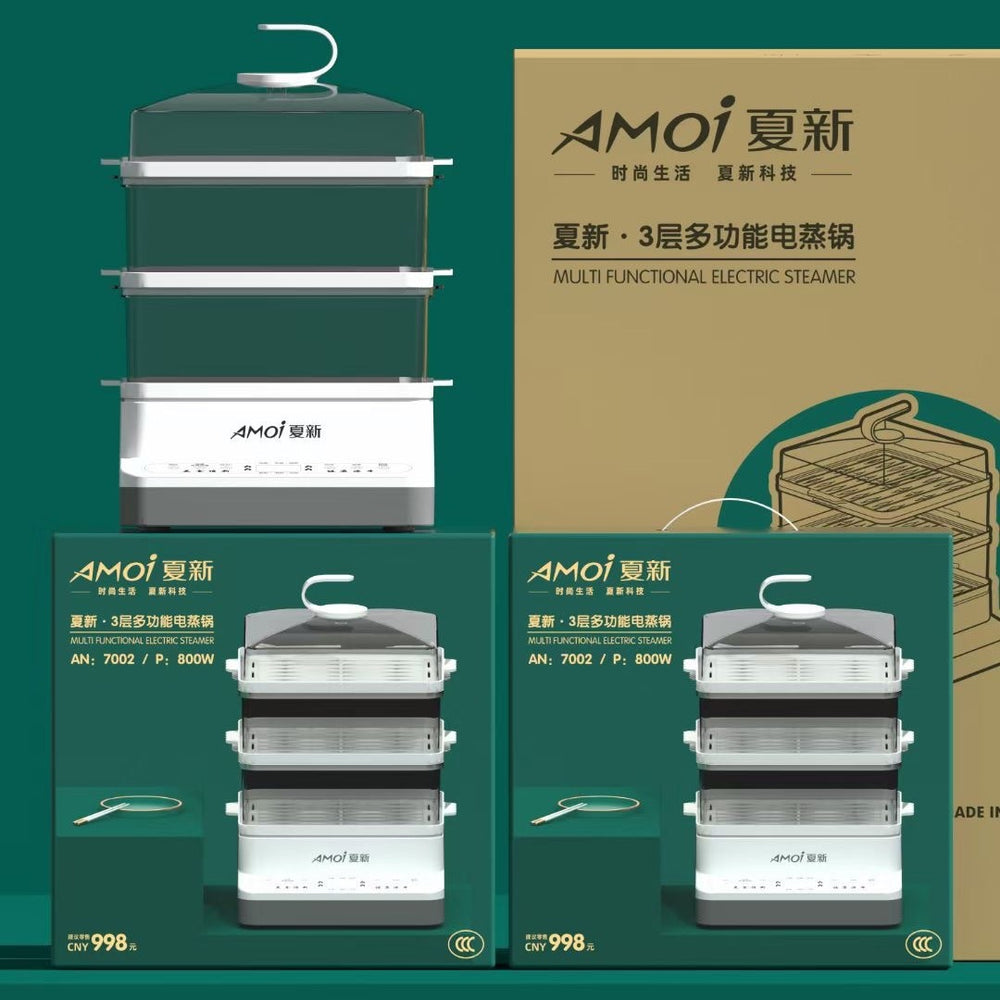 Xianke electric steamer multifunctional for home intelligent reservation electric steamer three-layer large capacity automatic power off breakfast machine