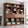 Bookcase floor-standing locker for home living room display cabinet wall-mounted storage locker bedroom with door dust-proof bookshelf
