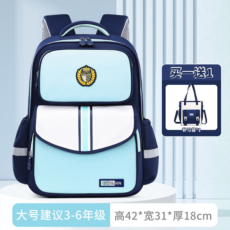 New primary school schoolbags for children in grades 3-6 to reduce the burden and wear-resistant Shaodong students  wholesale, light and cute