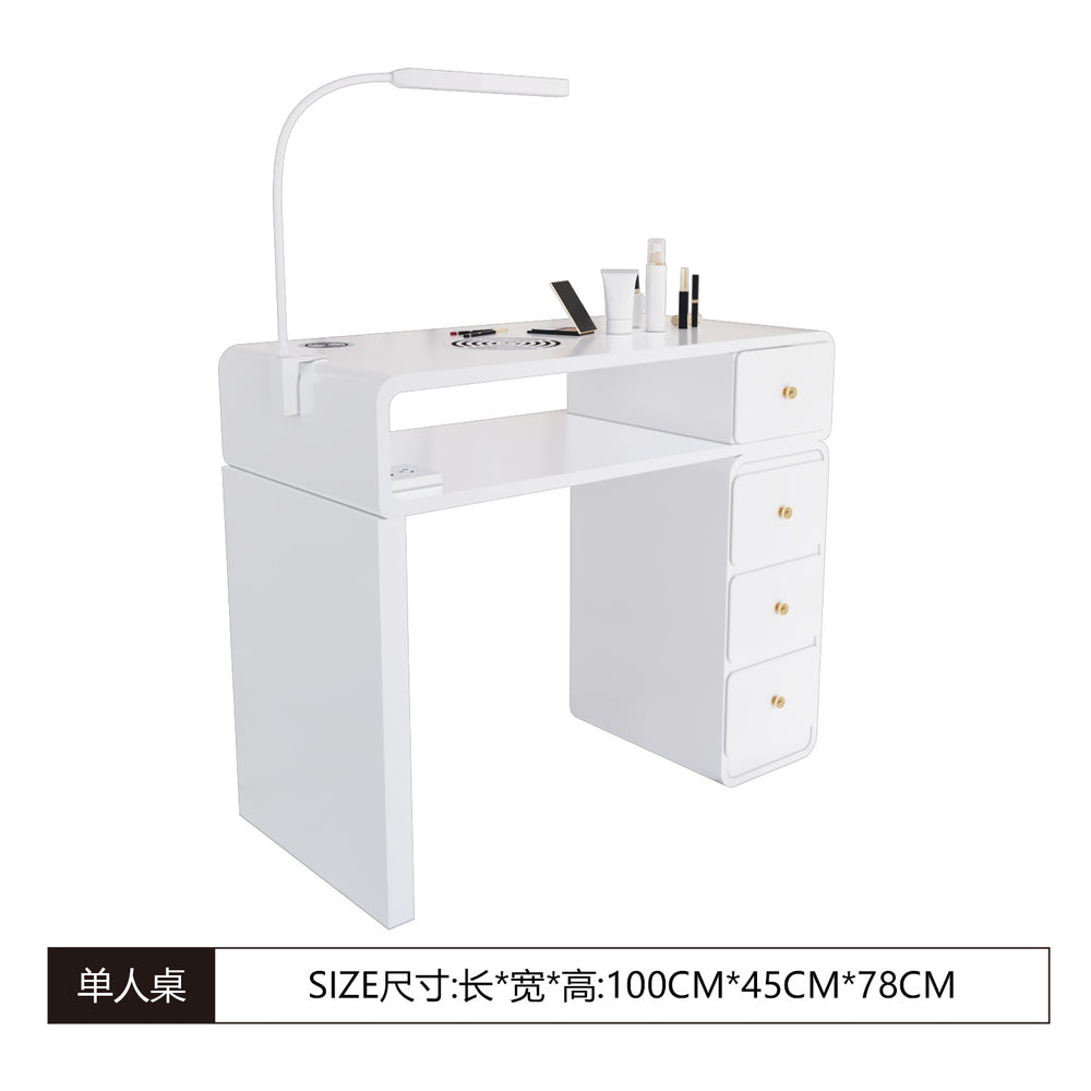 Widened 45cm nail table and chair set - special offer! economical single/double, light luxury, multi-functional, odorless, carbon steel with baked enamel finish