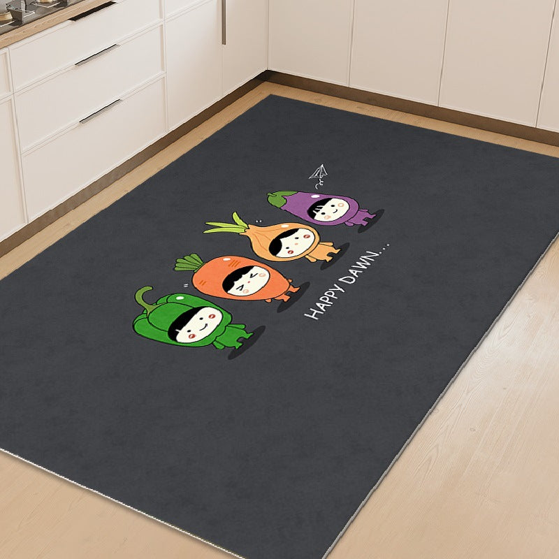 Kitchen floor mat non-slip oil-proof wipeable no-wash carpet foot pad waterproof pvc wipeable stain-resistant whole floor for home