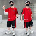 Boys' summer outfit set:  new summer styles - trendy, stylish, and street-ready for cool kids