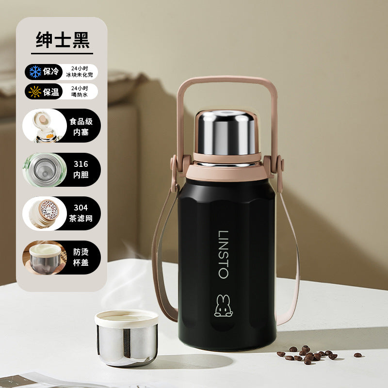 New arrival diamond-shaped portable thermos kettle large-capacity water cup 316 outdoor stainless steel portable men's and women's home campus