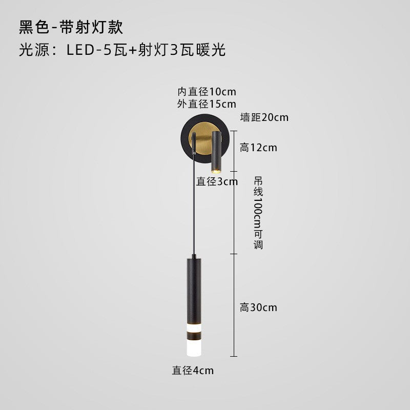 Chandelier bedside indoor bedroom lights ins Internet celebrities Nordic simple creative small personality restaurant bar lighting