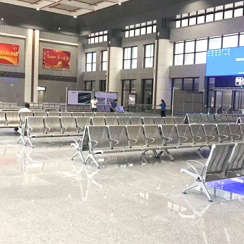 Aoshujian aluminum alloy station row chair multi-person airport waiting chair hospital high-speed rail station wholesale supplier