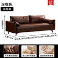 American mid-century oil wax leather sofa, perfect for living rooms, small apartments, clothing store receptions, and adding a touch of understated luxury with a vintage vibe. this double-seater sofa is a stylish choice