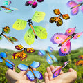 Kids outdoor toys flying butterfly spray flower gift box flying back and forth bamboo dragonfly park spring outing essential artifact
