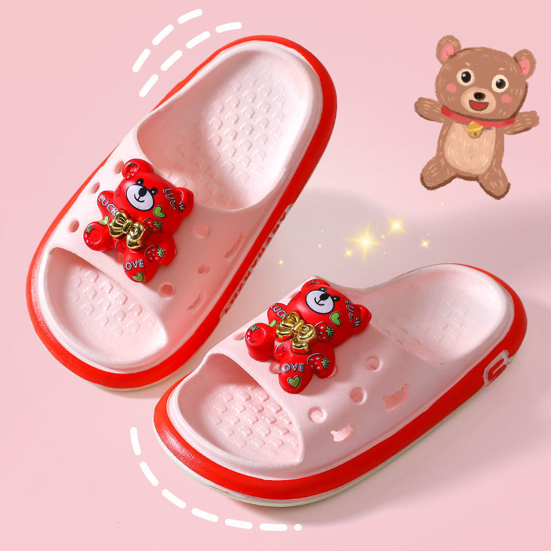 New children's slippers summer home bathroom bath cartoon non-slip boys baby soft sole princess style slippers wholesale
