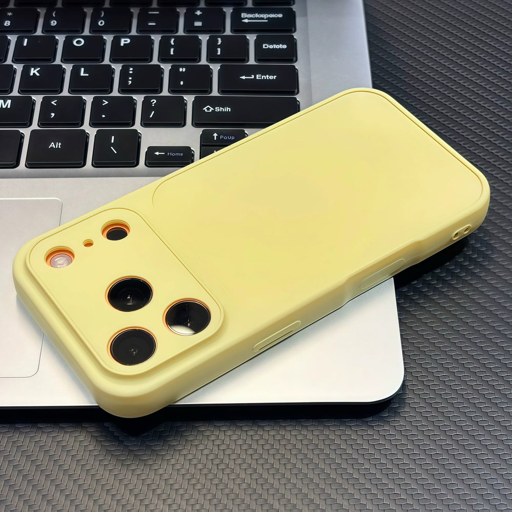 Suitable for apple 17pro mobile phone case morandi pure color instantly becomes large window soft and skin-friendly iphone18 soft case
