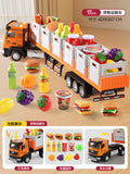 Play house large alloy transport truck large truck toy boy artificial engineering trailer kids car model