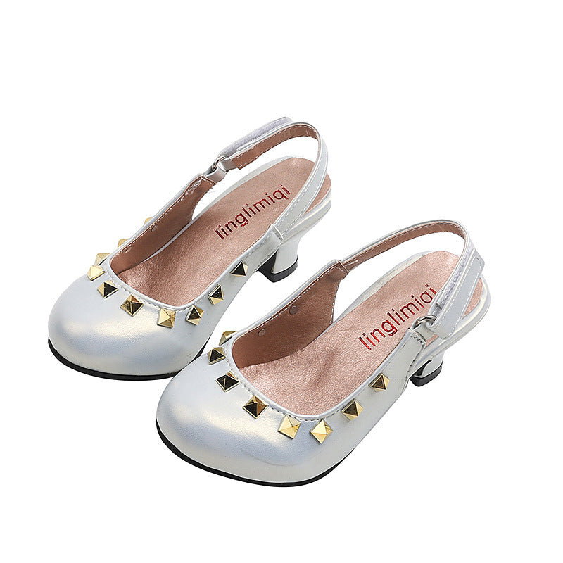 Fanka haotrendy version of small leather shoes, pointed toe rivets, mary jane shoes, niche stylesense of design, work clothingeasiest for matchelegantflats