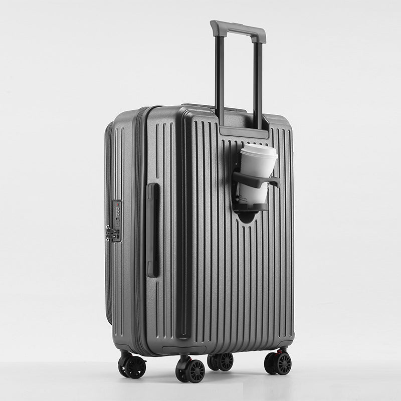 Side open cover three-piece trolley case 20-inch boarding case expandable suitcase 24-inch anti-drop suitcase password box