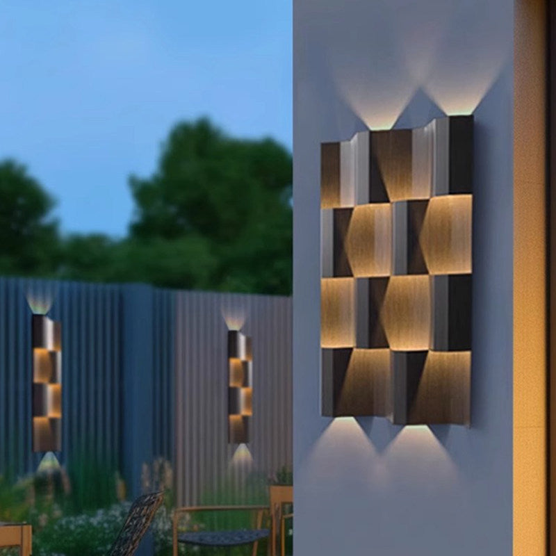 Outdoor wall light villa solar waterproof garden light outdoor entrance exterior wall art creative landscape atmosphere wall lamp