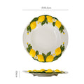 Scandinavian creative lemon embossed ceramic dinner plate restaurant high-looking photo display plate hotel large portion dish plate