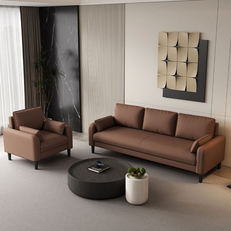 Living room sofa small apartment cat scratching leather sofa casual rental house b&b bedroom apartment combination leather sofa