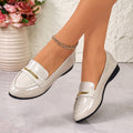 Wholesale women's plus size flat loafers -  spring/autumn new collection - preppy british style slip-on leather shoes