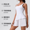 Outwear running butt lift one-piece tennis skirt outdoor with chest pad tight elastic slimming look sports dress for women yoga