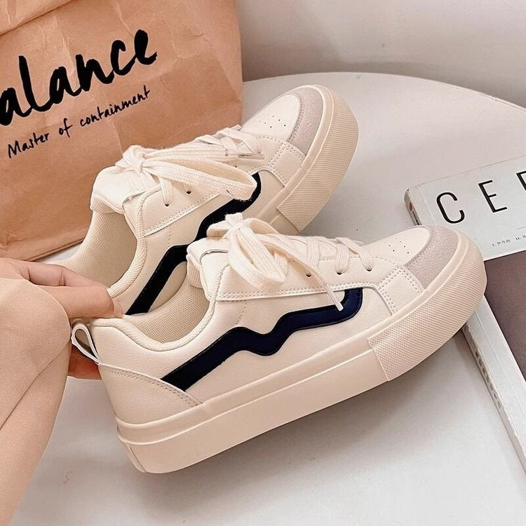 2025 new white canvas sneakers - original design, campus style, women's niche skate shoes, student-friendly, versatile casual athletic shoes for women