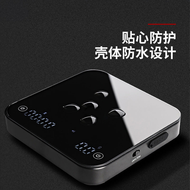 Tempered glass surface hand brew coffee digital scale mini coffee scale italian gram scale accurate timing weighing kitchen scale