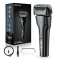 floating 3-blade reciprocating men electric shaver digital display full body washable usb fast charging shaving razor