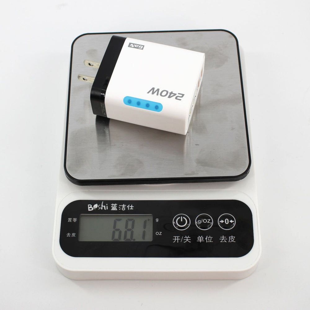 240w 3pd charger with led display + dual usb multi-port charger, us/eu plug, compatible with apple and huawei devices