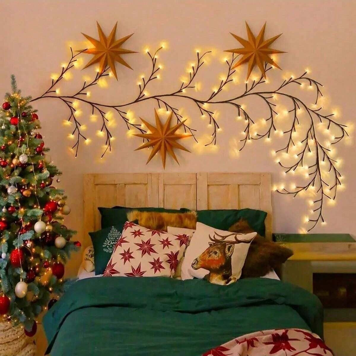 DIY bendable remote control LED branch vine light, home decoration atmosphere environmentally friendly eye protection warm light vine light string